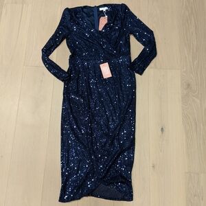 Ivy City navy sequin dress